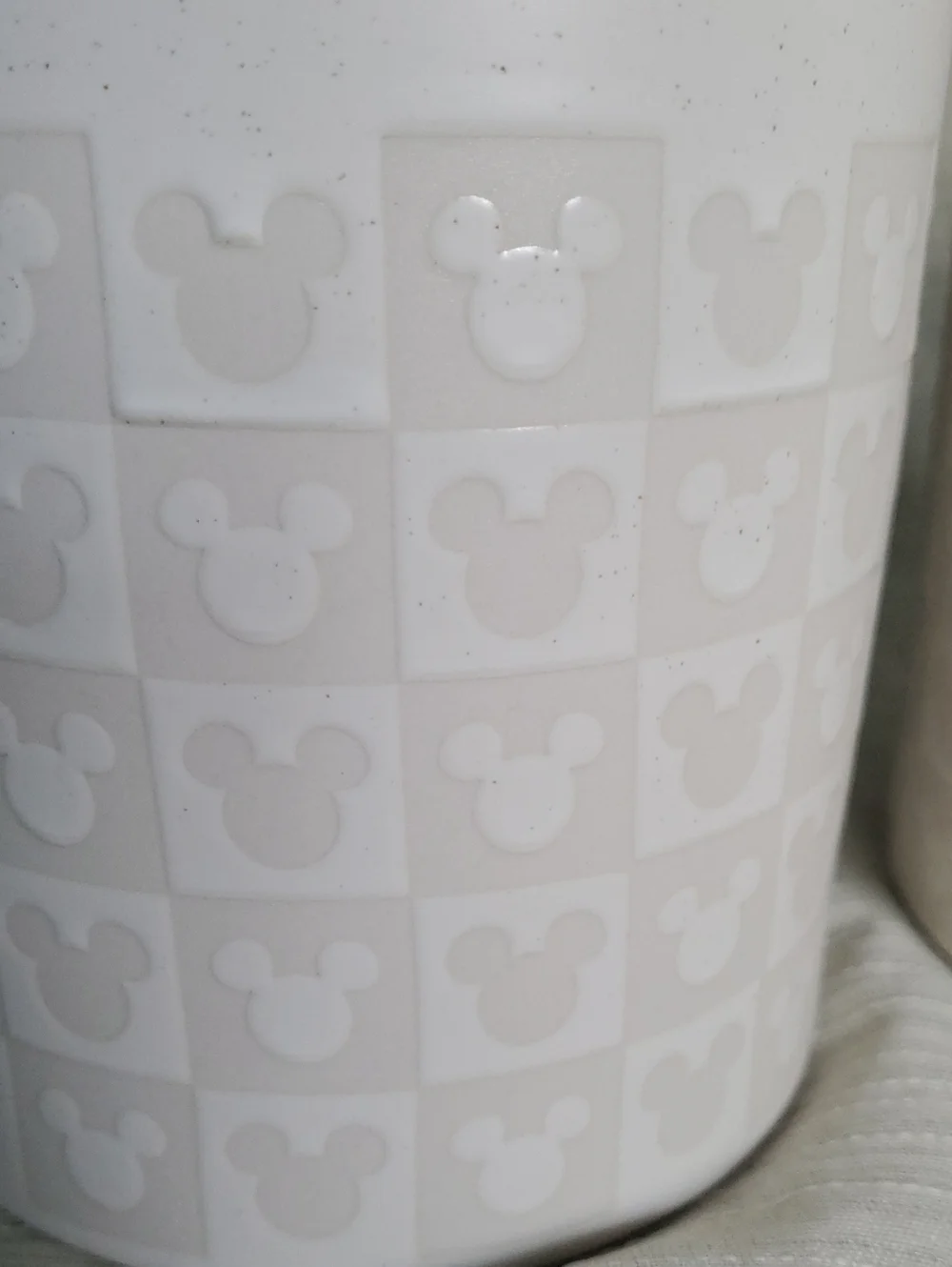 Mickey Mouse Checkered Ivory Canister Set